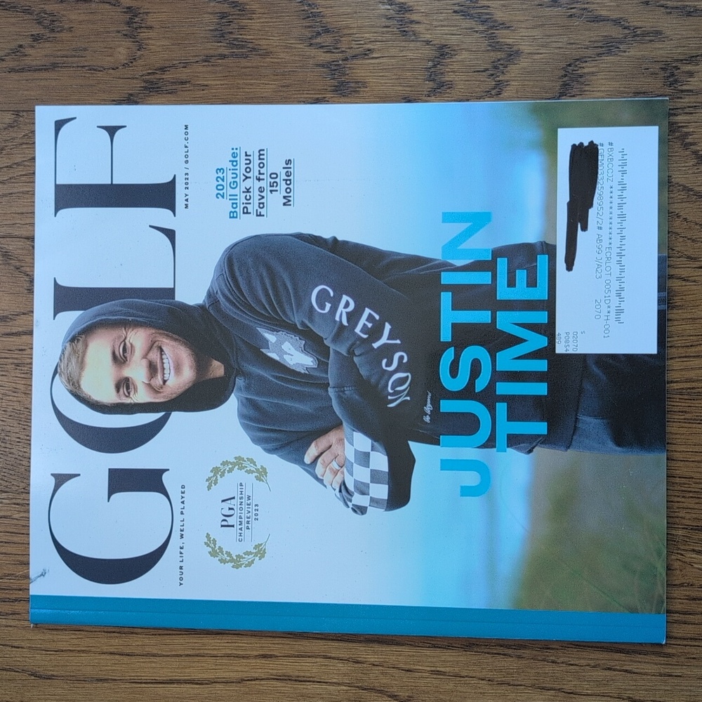 Golf Magazine Justin Time May 2023 Vol. 65 No. 4 2023 Ball Guide